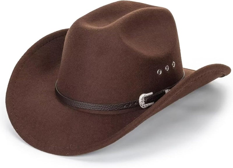 UTOWO Vintage Western Cowboy Hat for Men Outback Cowgirl Hat M/L - Image 1